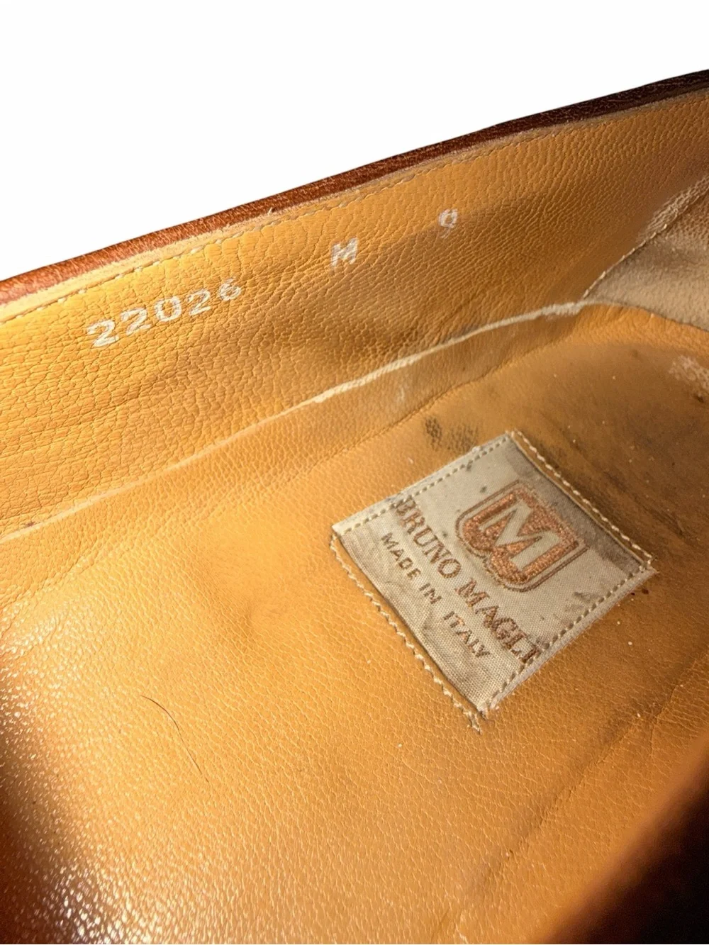 Bruno Magli Tan Leather Tassel Fringe Loafers